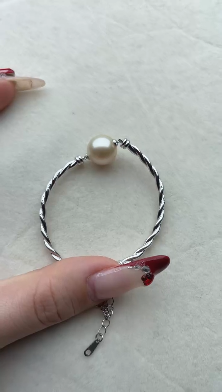 【闪购商品】海水珍珠手镯银S925镶嵌Y23