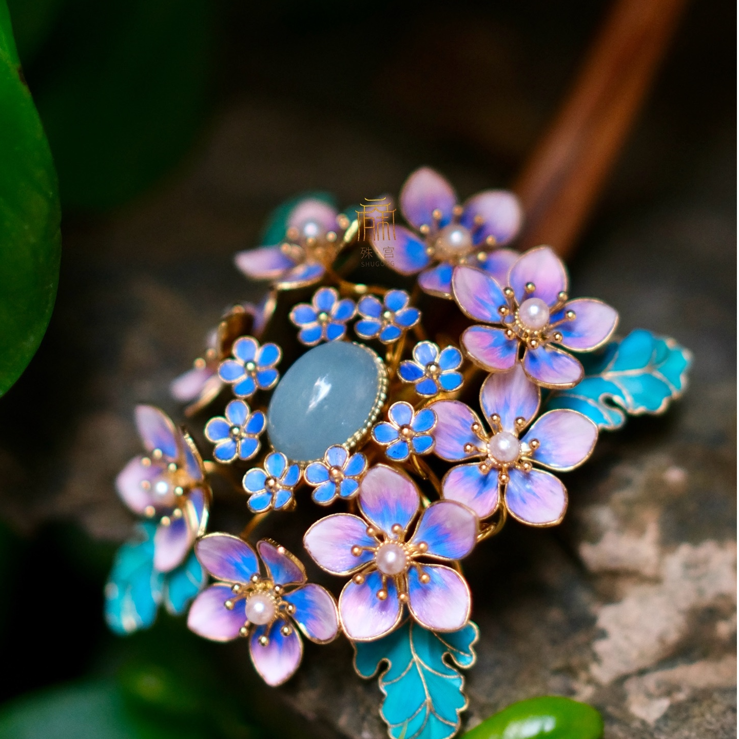 殊宫绣球古典发簪