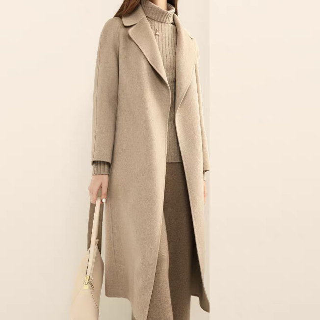01-200 双面羊毛大衣韩版女外套 