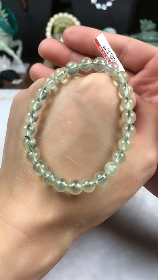 合金葡萄石手绳手串7+