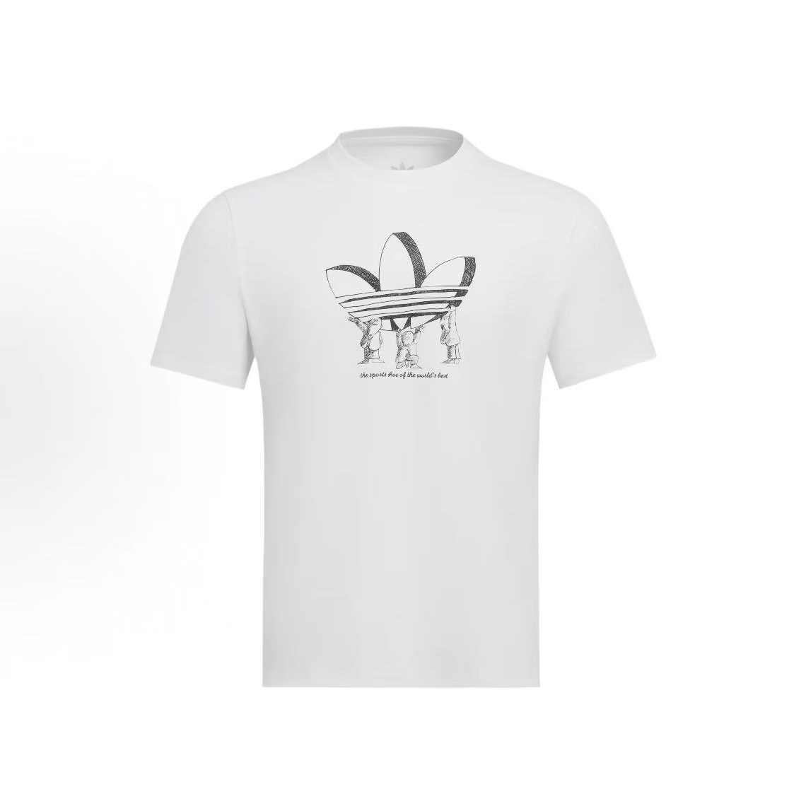adidas/阿迪达斯originals 时尚百搭运动圆领男短袖T恤白色KA2249