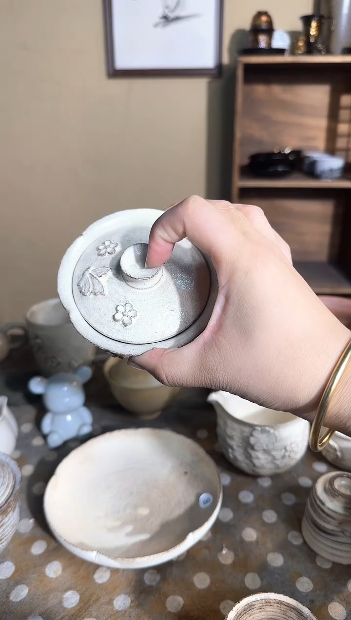瓷片是***！微瑕花花盖碗啊啊啊啊啊啊
