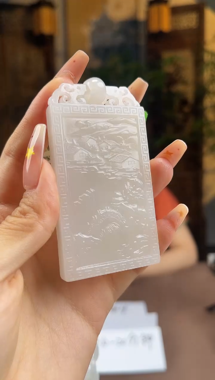 和田玉未镶嵌颈饰S627