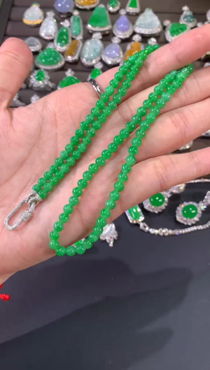 【闪购商品】翡翠项链18K金镶嵌A779|(多样性发货）拍一发一