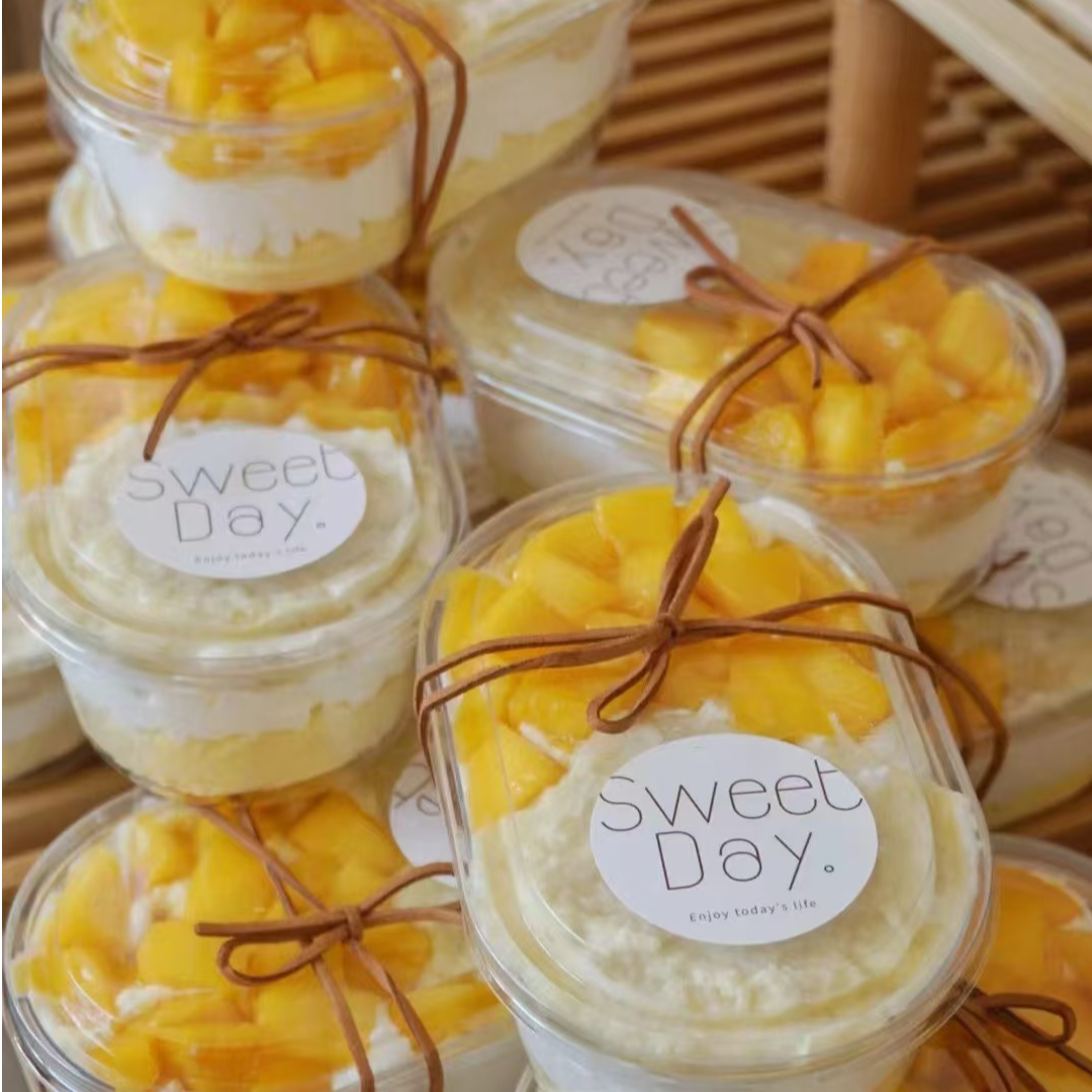 榴莲芒果奶油蛋糕盒子