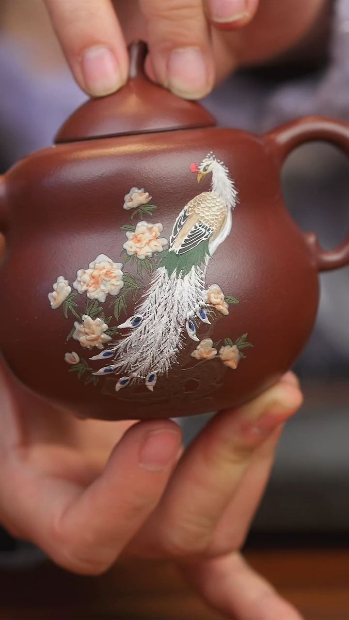 【闪购商品】紫砂茶壶红皮龙葫芦 孔雀 杨菲