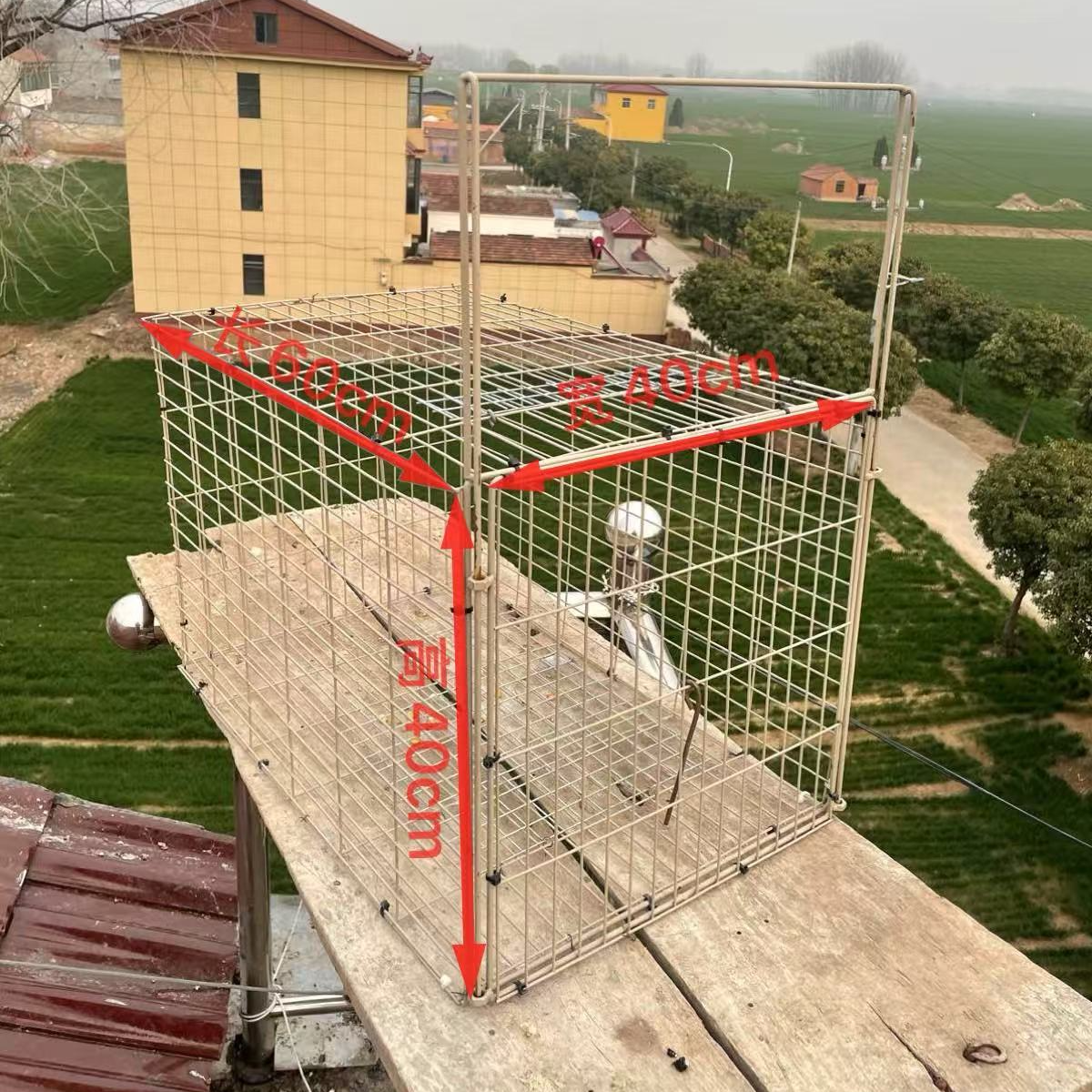 新款上下拼装烤漆款不生锈60长40宽40高网孔2.2厘米家用笼子