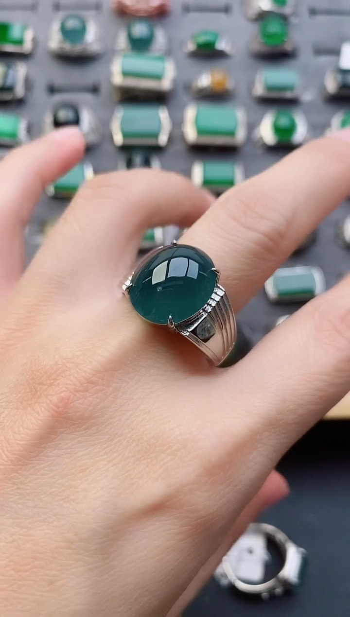 【闪购商品】翡翠戒指银S925镶嵌1212