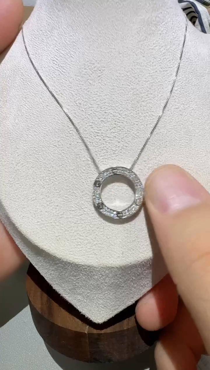 坠链均925银合成立方氧化锆B131