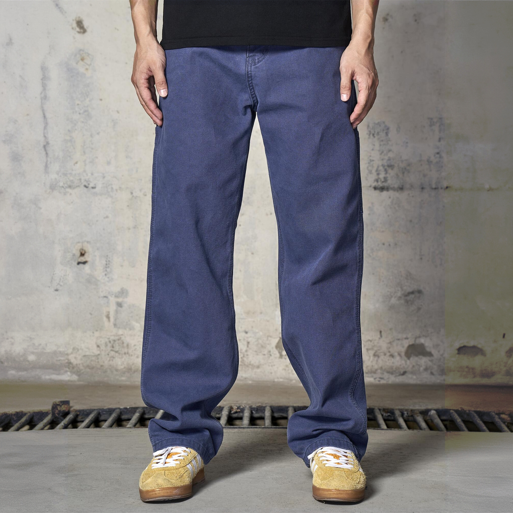 2025秋冬新款法工蓝百搭伐木裤男裤子工装裤长裤直筒复古休闲裤