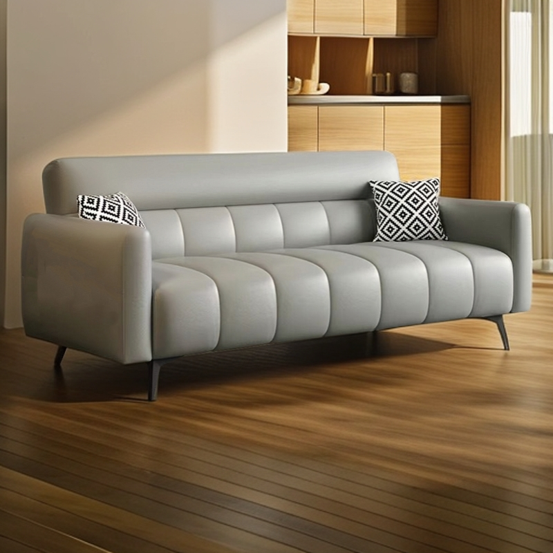 轻奢简易猫爪皮沙发客厅小户型免洗两用折叠双人沙发卧室沙发床