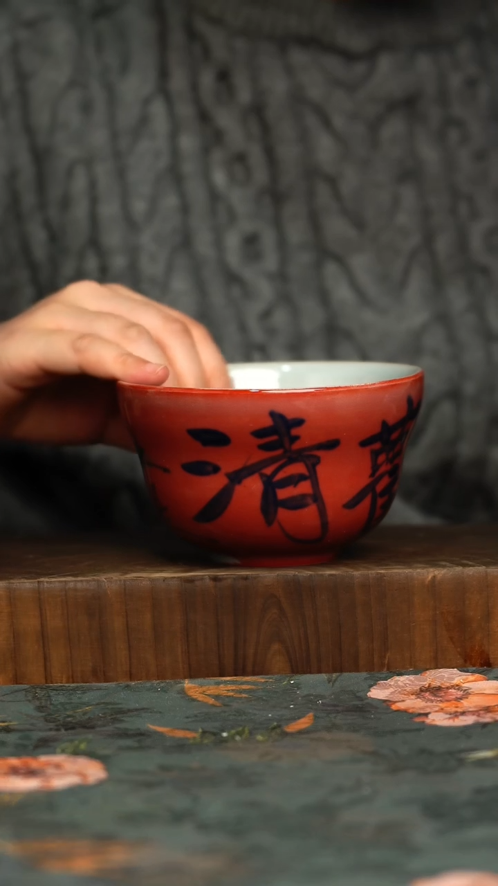 杯釉下彩手工手绘同款陶器