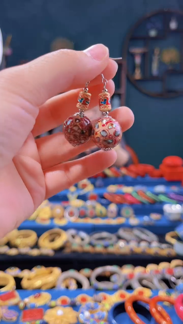 【闪购商品】非遗绝技 犀皮漆耳环 红米