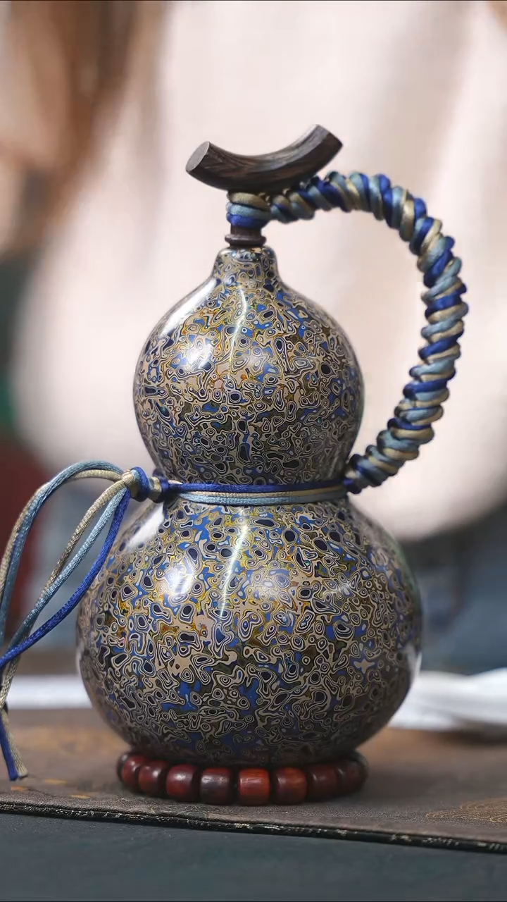 【闪购商品】WQ206漆艺酒葫芦不包手串及旋转底座