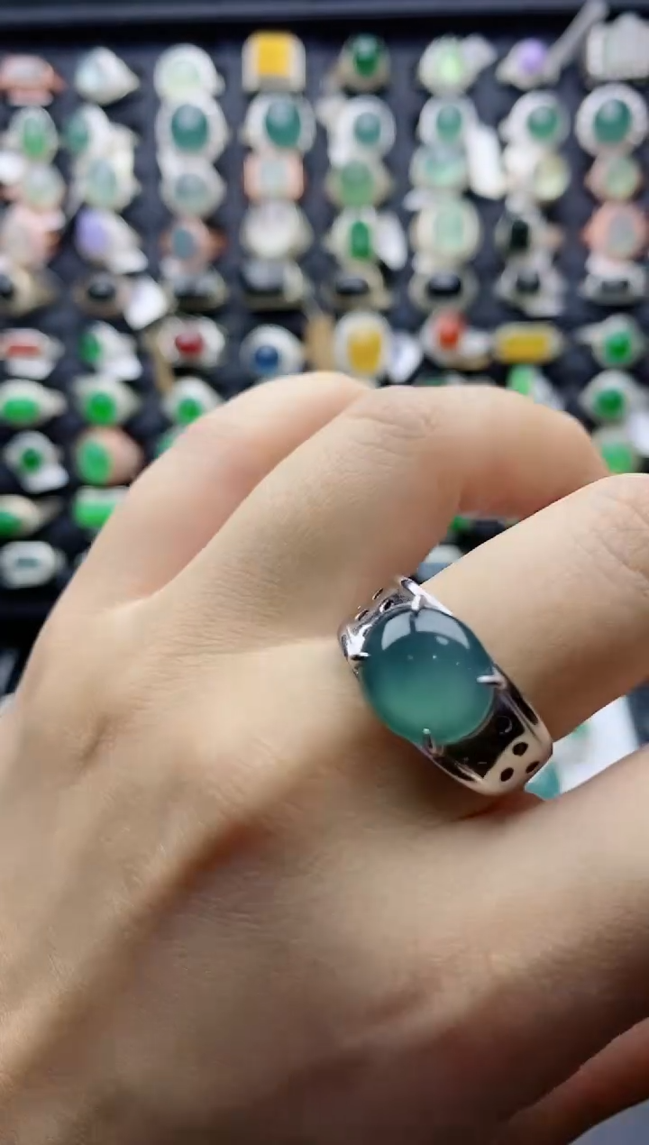 【闪购商品】翡翠戒指未镶嵌天然翡翠男戒