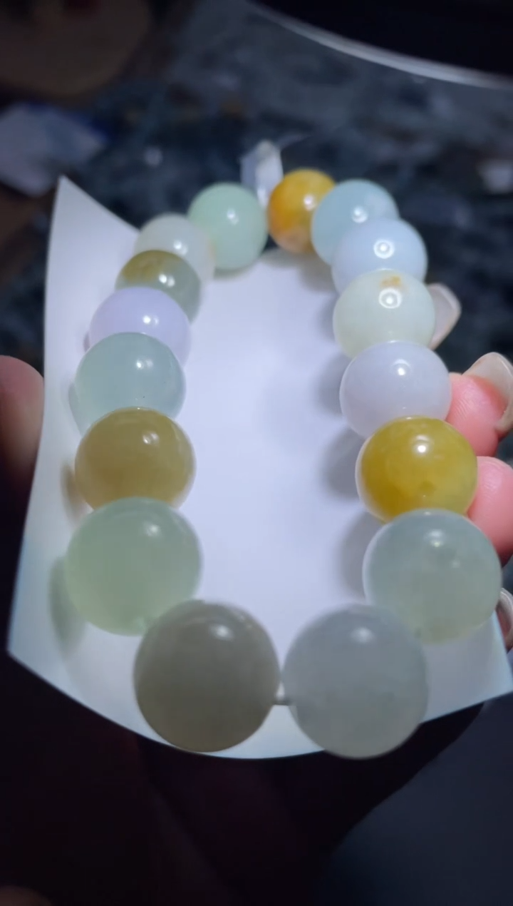 【闪购商品】定制翡翠未镶嵌天然缅甸A货翡翠手串18