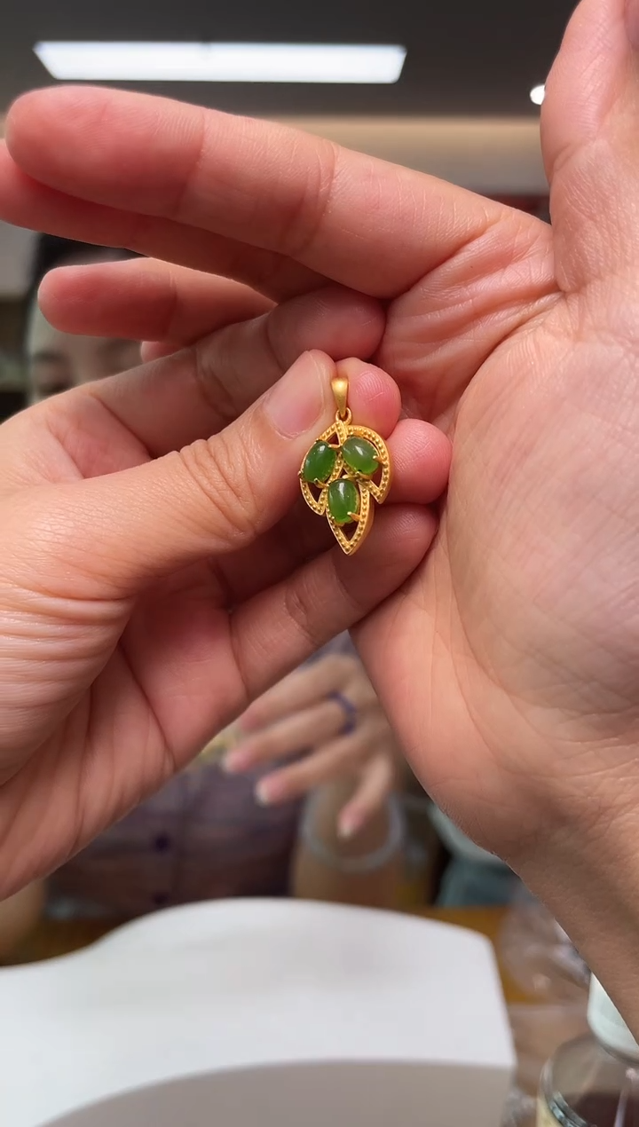 和田玉银S925镶嵌颈饰（多样性单个发货）