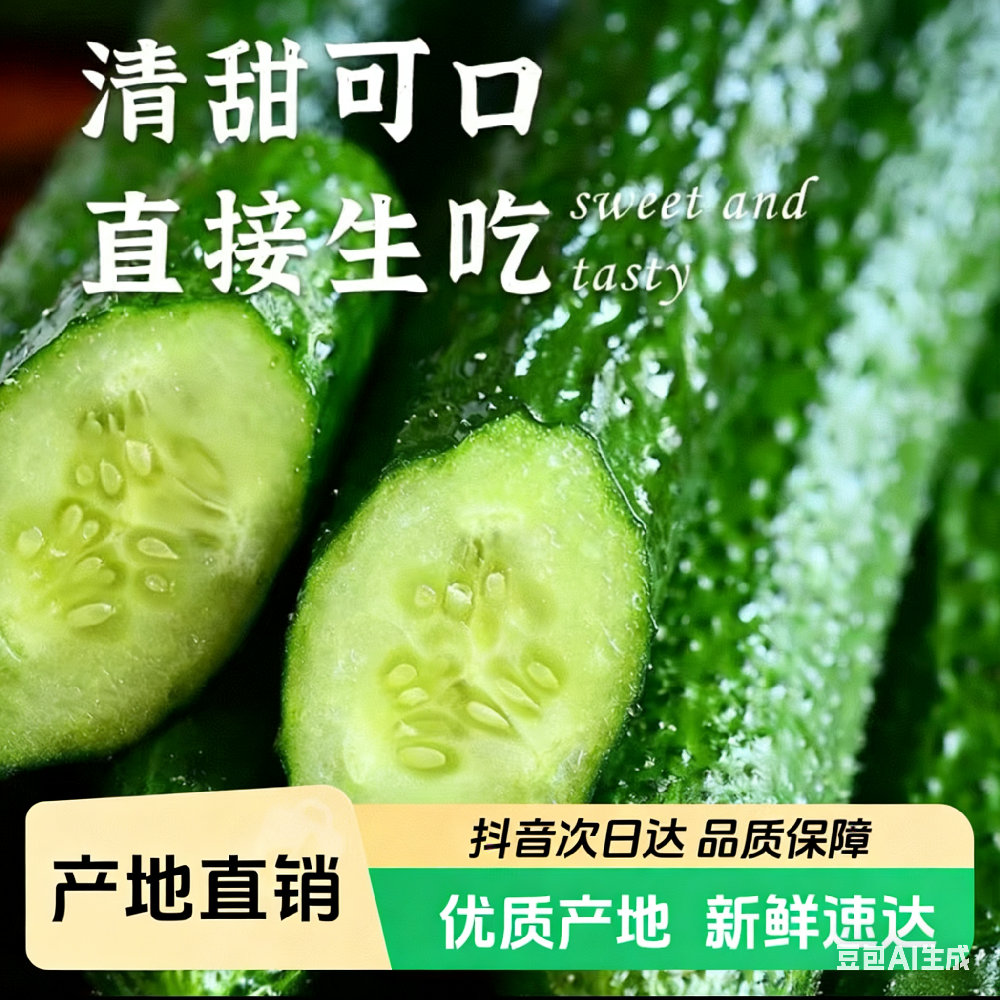 【苏北丁集黄瓜】温室大棚产地现摘新鲜脆嫩多汁可生吃薄皮绿瓤黄瓜
