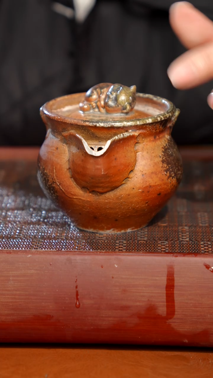 陶瓷奢瓷/瑞寅柴烧茶器（宝瓶）0673微瑕