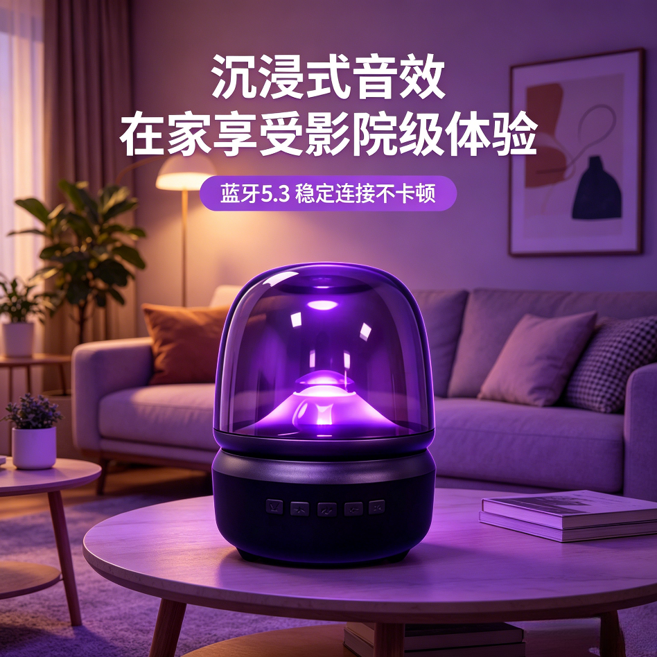 音中智小琉璃5增强G6串联版蓝牙音箱重低音炮家用氛围感无线音响