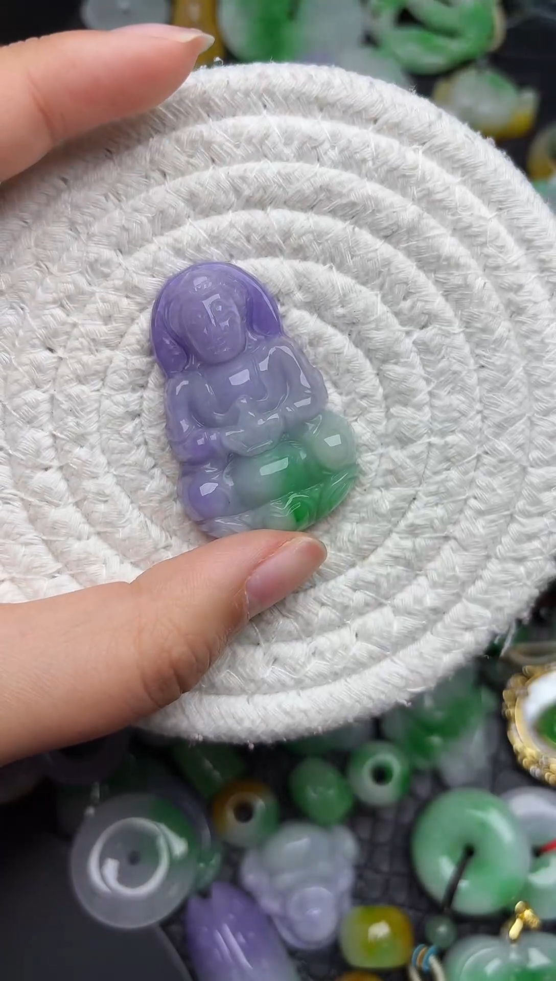 颈饰未镶嵌翡翠缅甸翡翠吊坠