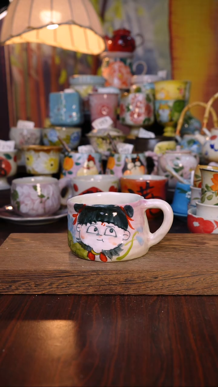 杯子泥垚手作 景德镇手工手绘陶瓷器物