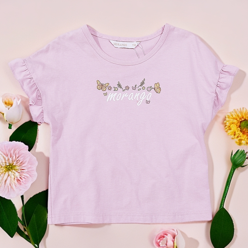 【童装】07016儿童衣服幼童小童舒适婴儿纯棉童宝宝洋气时尚女童T恤