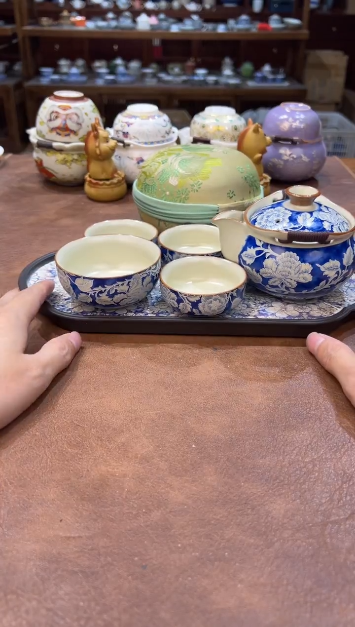 真的很便宜会开片的旅行茶具