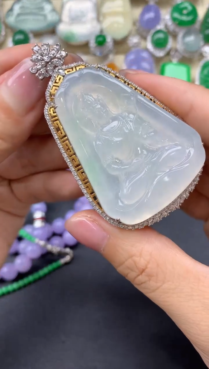 【闪购商品】翡翠颈饰18K金镶嵌510-中国好珍宝
