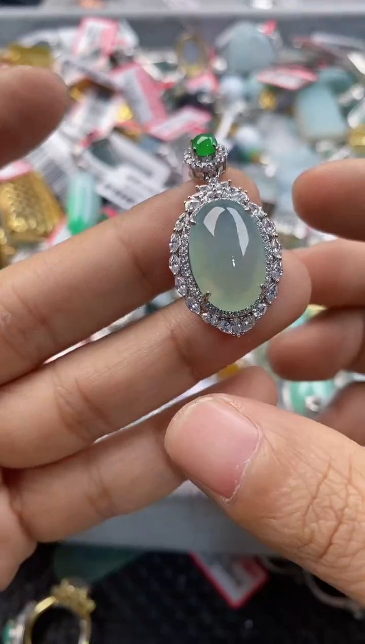 银S925镶嵌戒指翡翠11-11-11       3