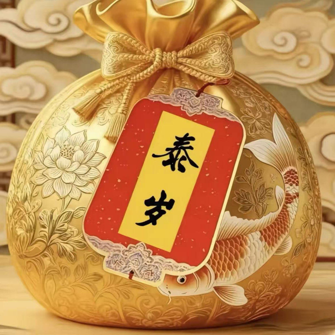 1号 泰 岁（五台山直发）手绘卡 生肖贴