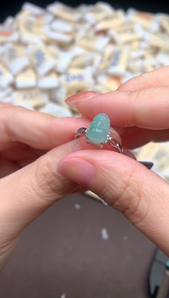 【闪购商品】翡翠戒指银S925镶嵌—