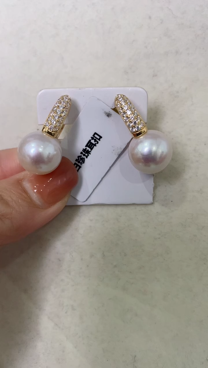 【闪购商品】淡水珍珠LL银S925镶嵌珍珠耳扣@@c1269