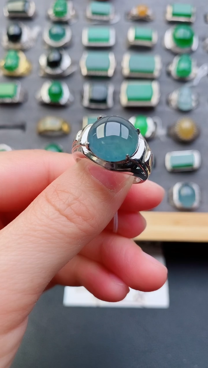 【闪购商品】翡翠戒指银S925镶嵌321321
