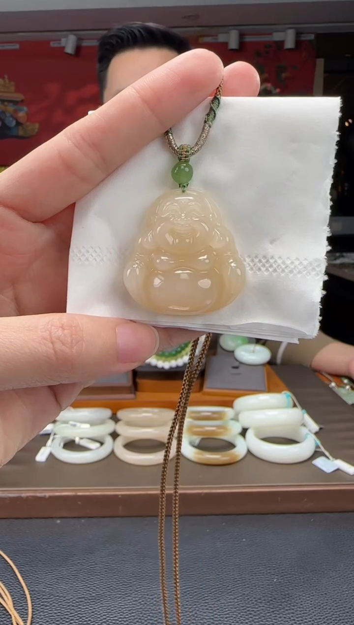 【闪购商品】和田玉颈饰未镶嵌藕粉佛公