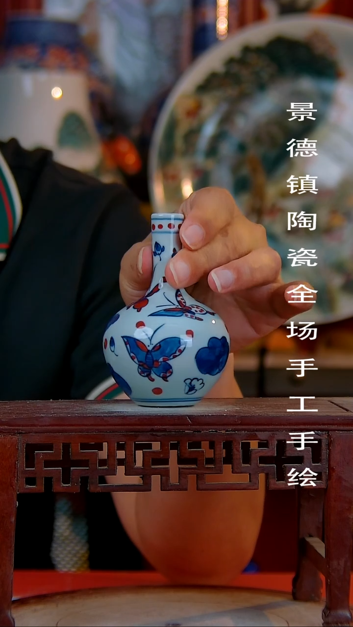 摆件手景德镇陶瓷 全场手工绘