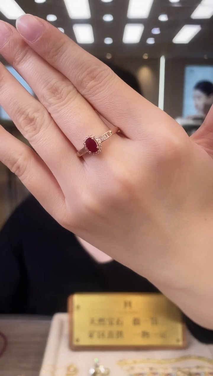 银S925镶嵌戒指红宝石09