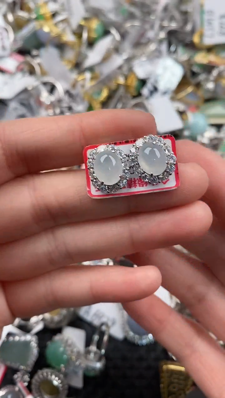 银S925镶嵌戒指翡翠999               4