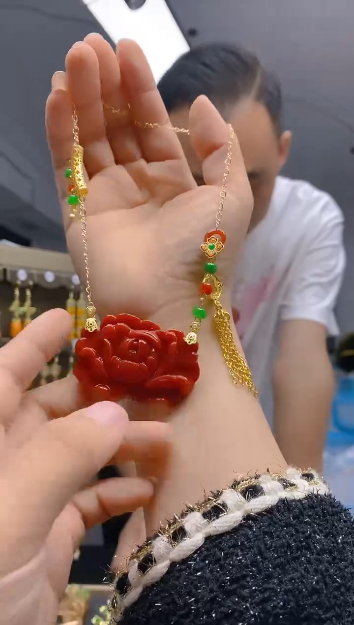 【闪购商品】翡翠耳饰合金423翡翠锁骨链