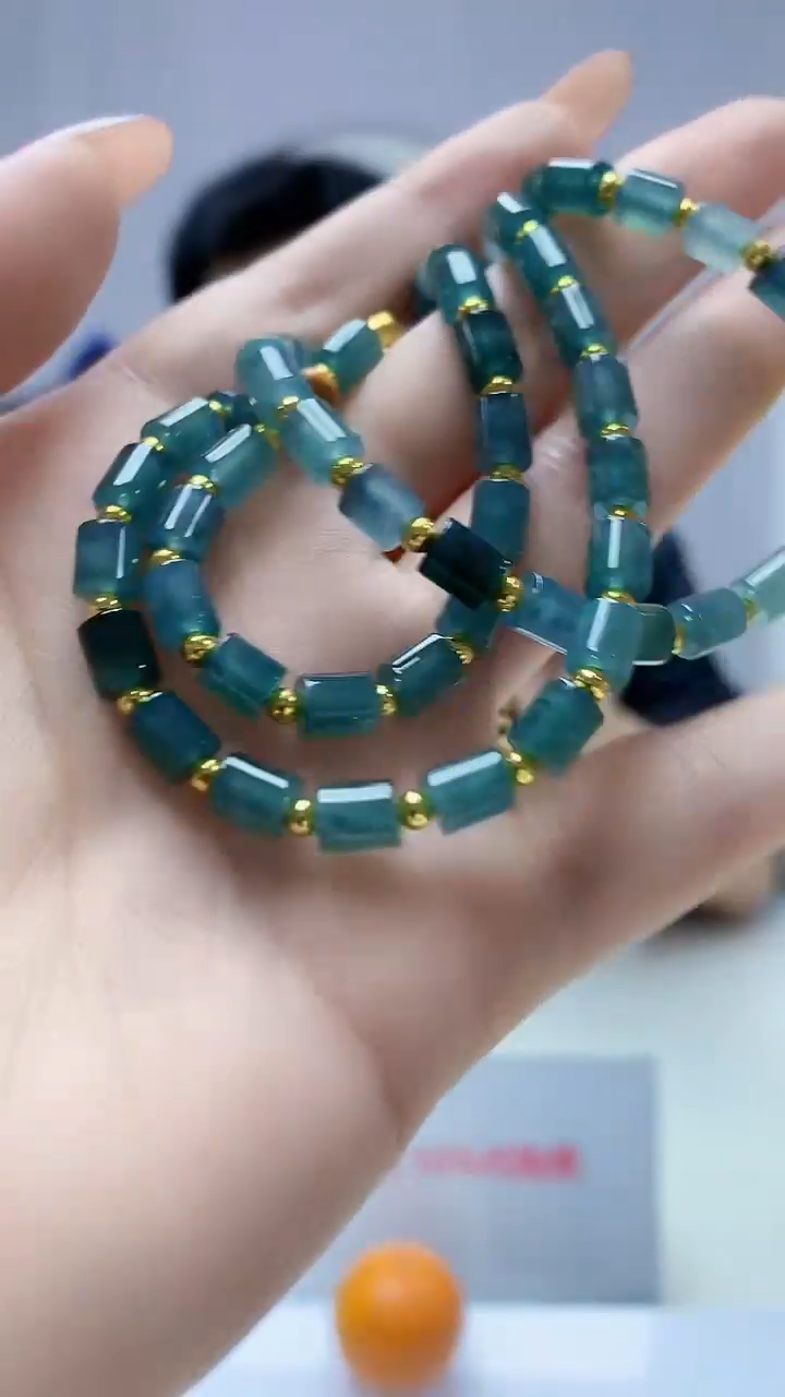 【闪购商品】定制翡翠未镶嵌5153DD-毛货珠链190