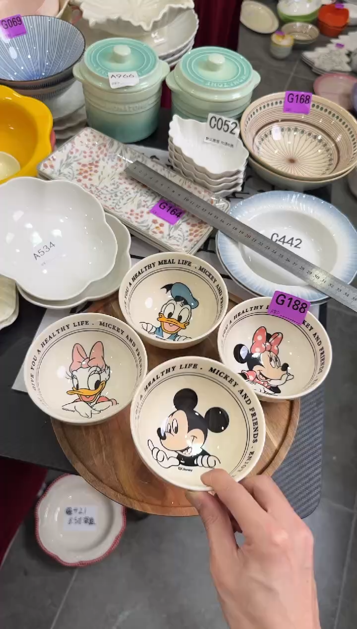 摆件陶G188-4个 陶瓷餐具库存微瑕