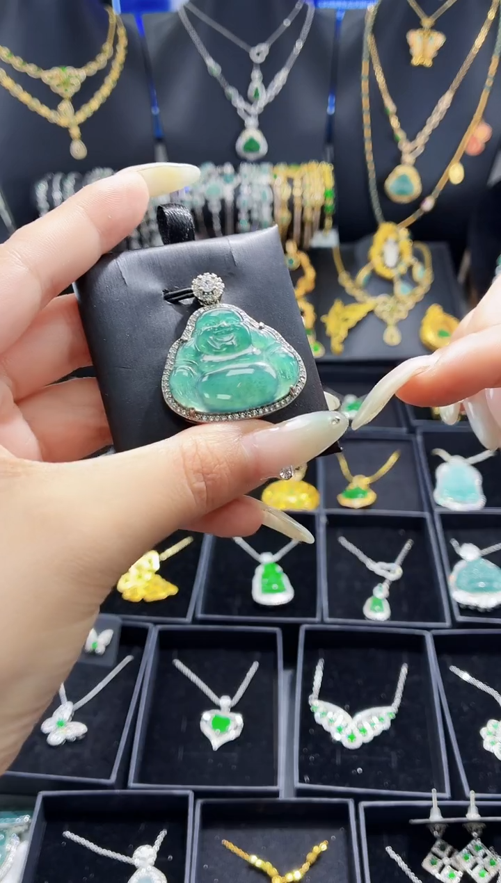 翡翠未镶嵌颈饰吊坠（不含链）