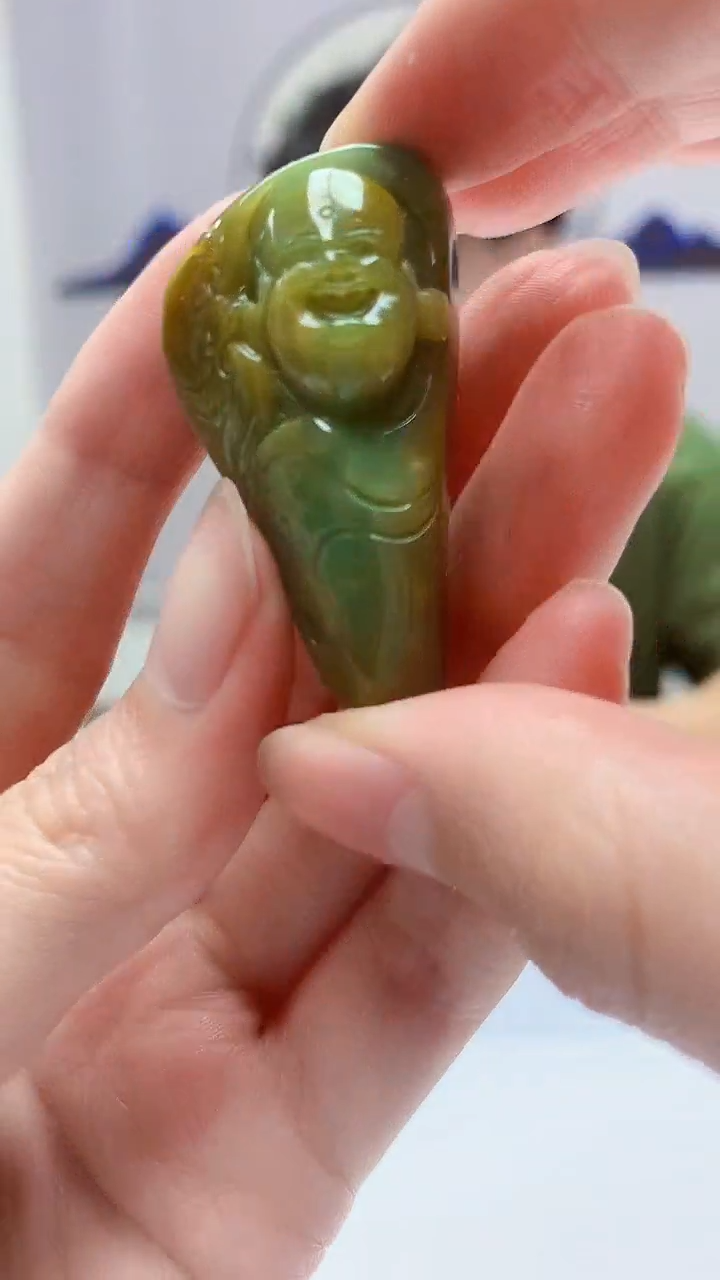 【闪购商品】定制翡翠未镶嵌4688zm-毛货挂件97佛公