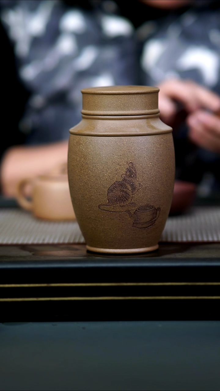 茶壶紫砂诺**舟小老鼠生肖醒茶罐