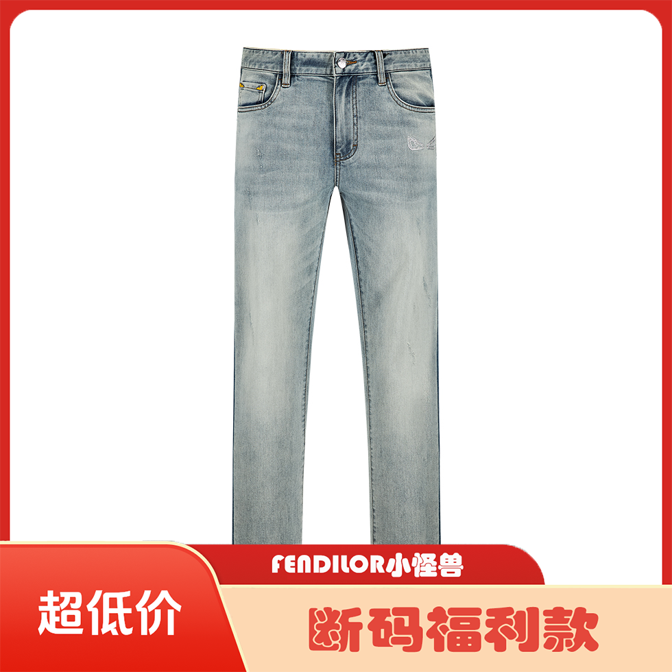 FENDILOR小怪兽25年春秋福利款男士牛仔裤 F302A753296A