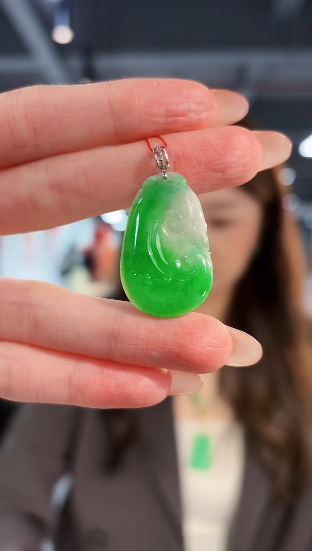 【闪购商品】翡翠颈饰18K金镶嵌缅料A货/支持复检/一件