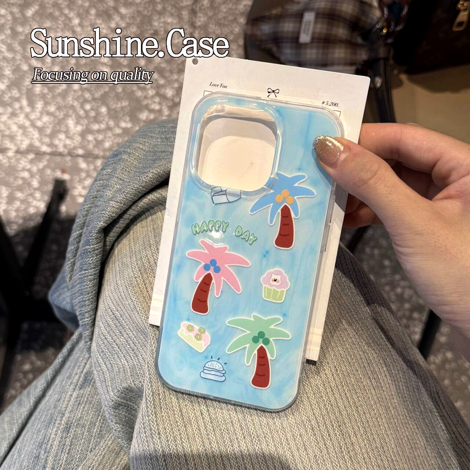 晕染椰子树IMD手机壳适用苹果华为vivo小米oppo女款iphone16/15
