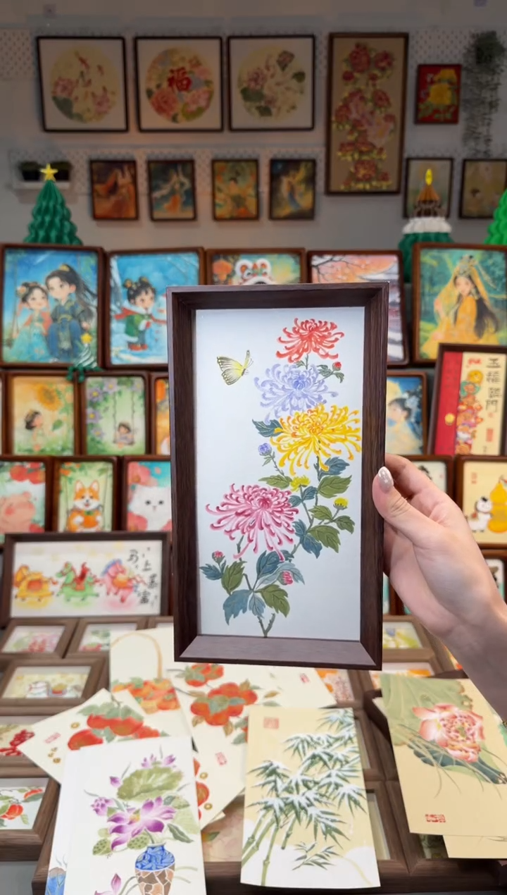 国画烟花菊 手绘国画27