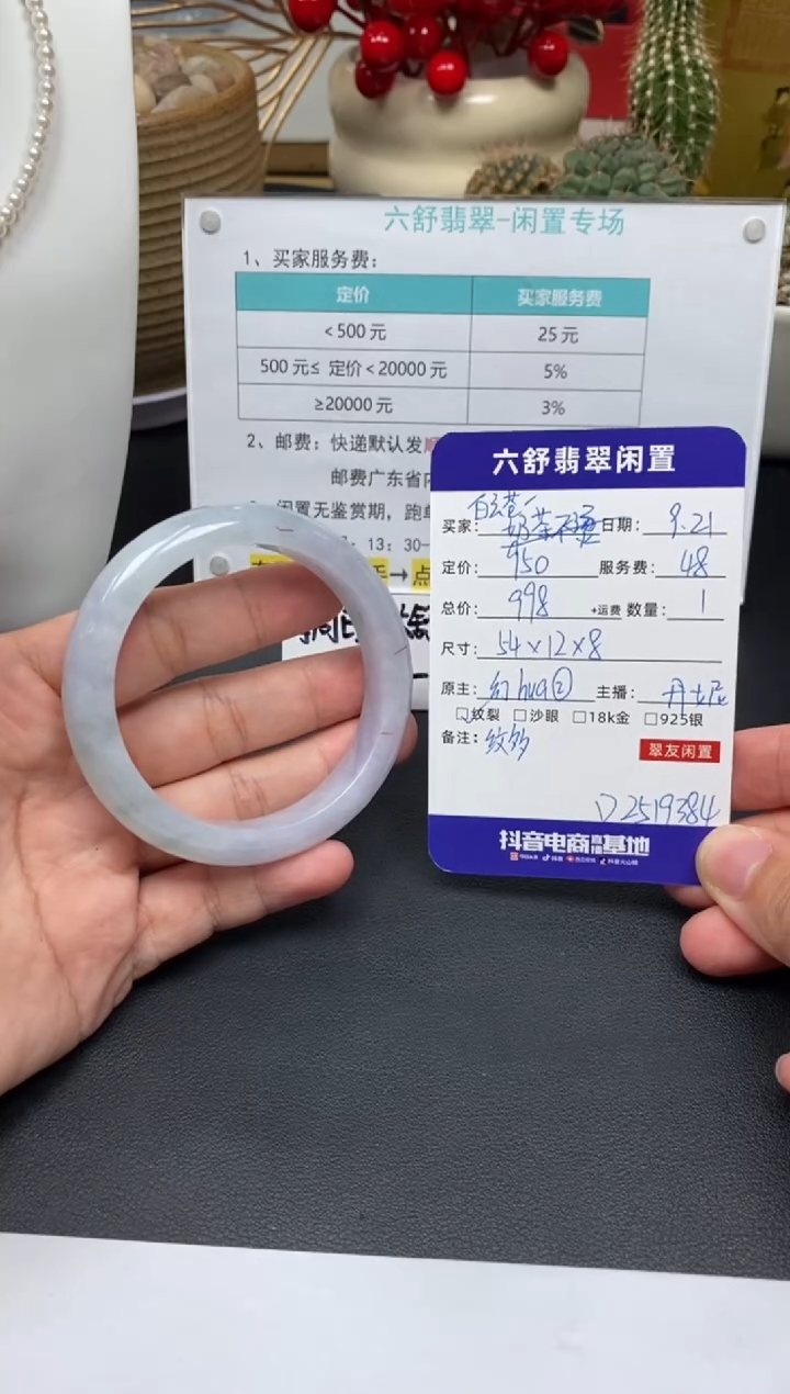 未镶嵌手镯翡翠白***。D2519384