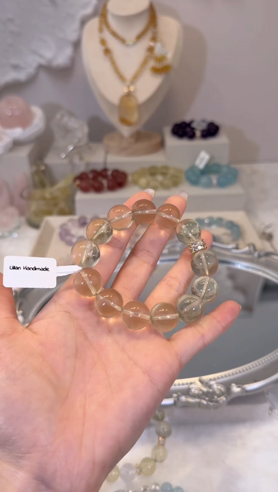 水晶手串未镶嵌拍4单发一串 多样性发货
